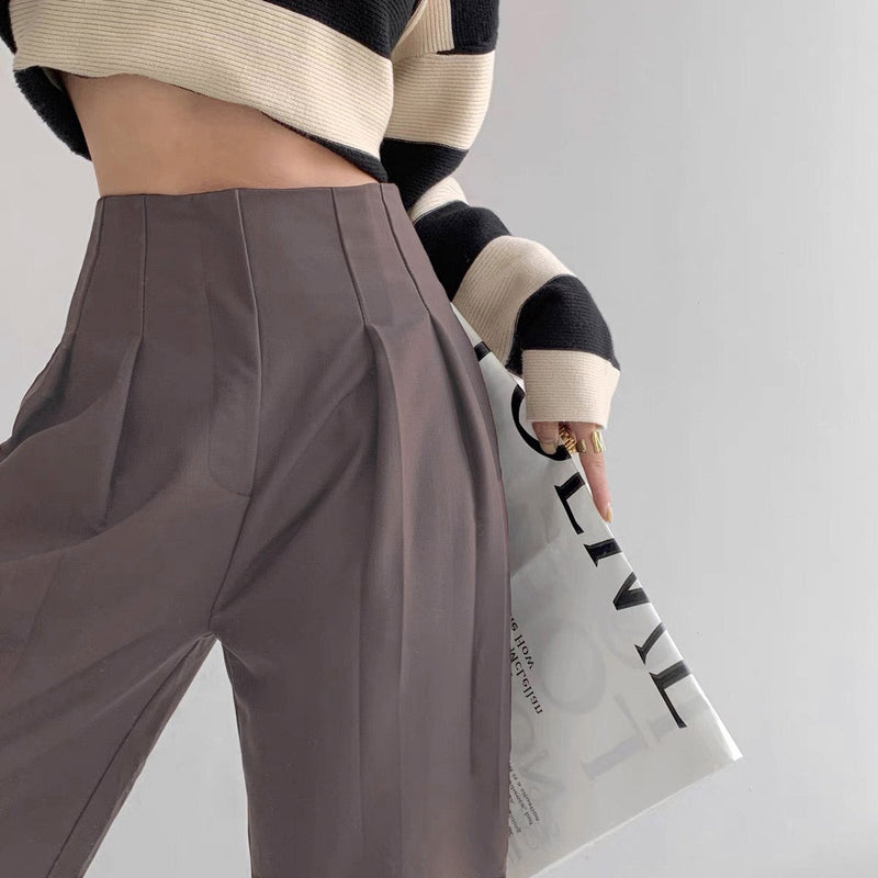 Elegance Embrace High-Rise Trousers