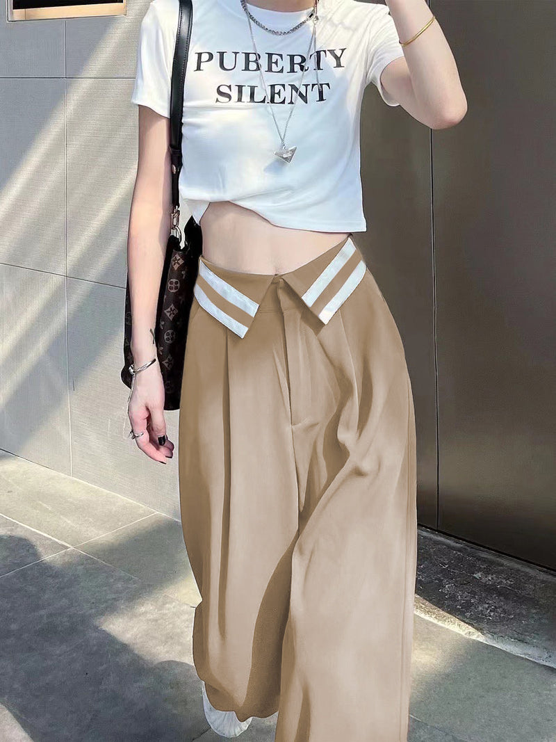 Seoul Chic Collared Belt Trousers