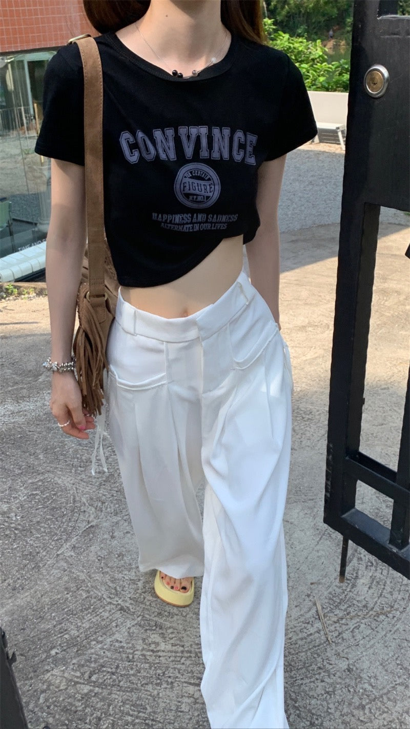 Korean Flowy Stringed Trousers