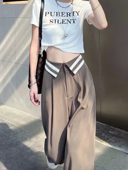 Seoul Chic Collared Belt Trousers