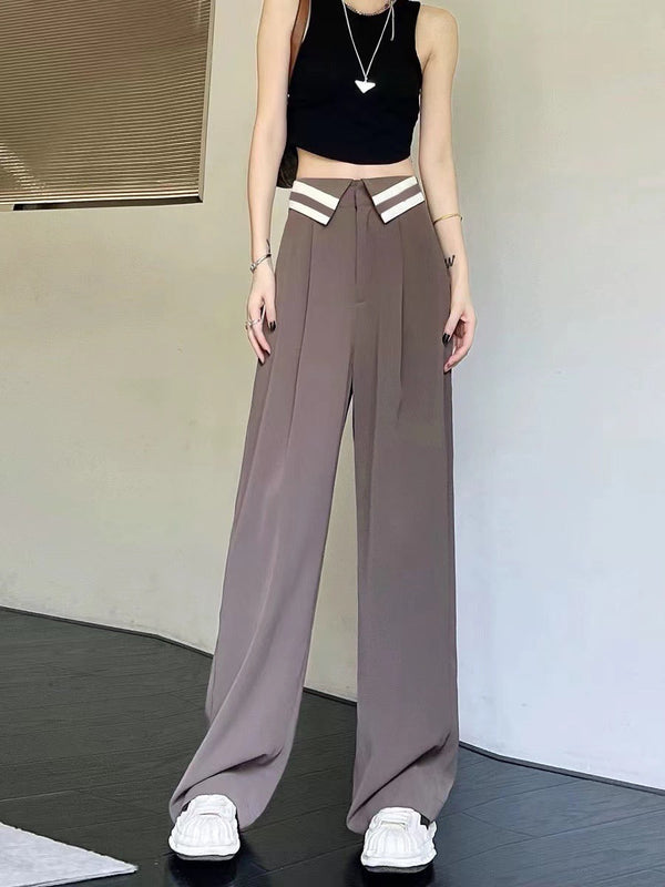 Seoul Chic Collared Belt Trousers