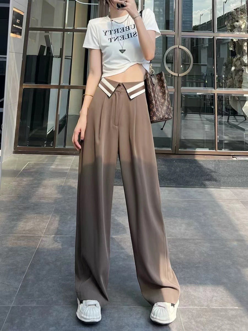 Seoul Chic Collared Belt Trousers