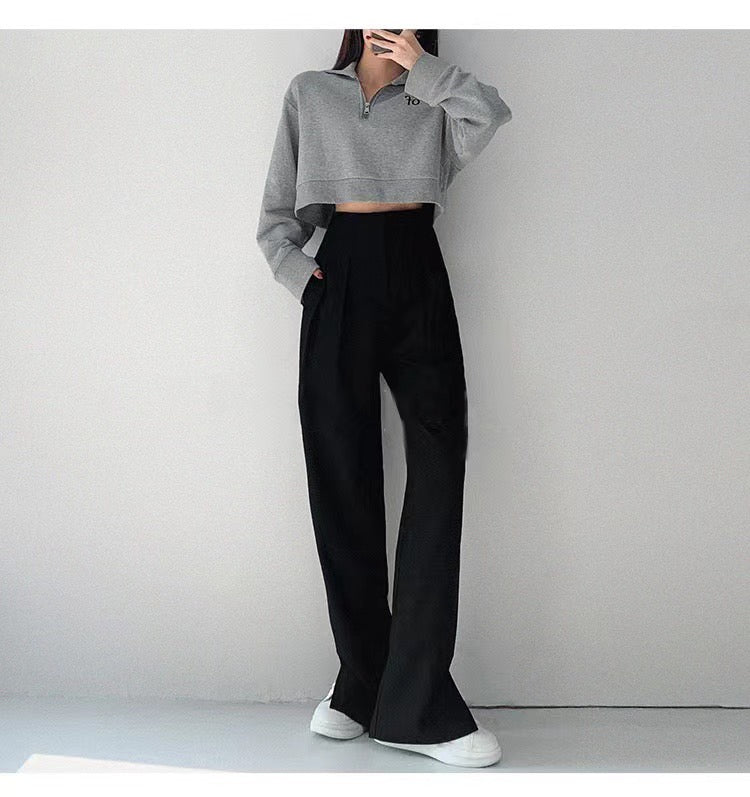 Elegance Embrace High-Rise Trousers