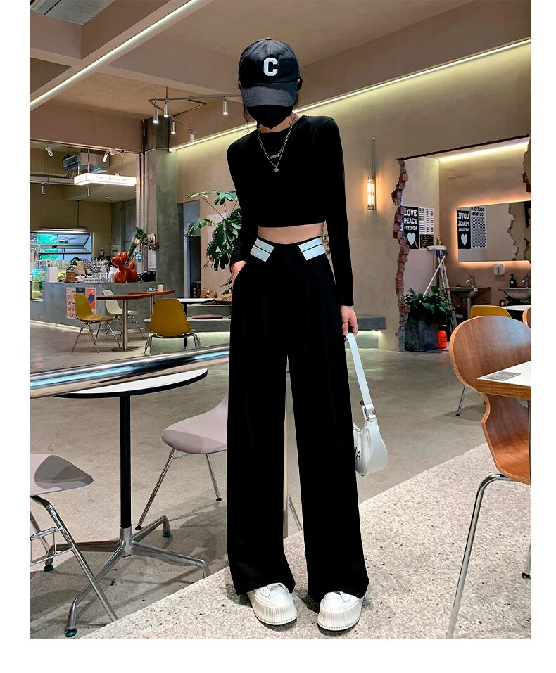 Seoul Chic Collared Belt Trousers