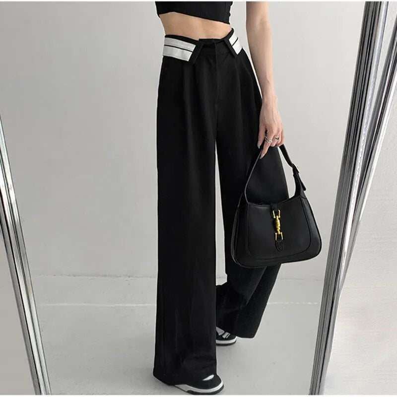 Seoul Chic Collared Belt Trousers