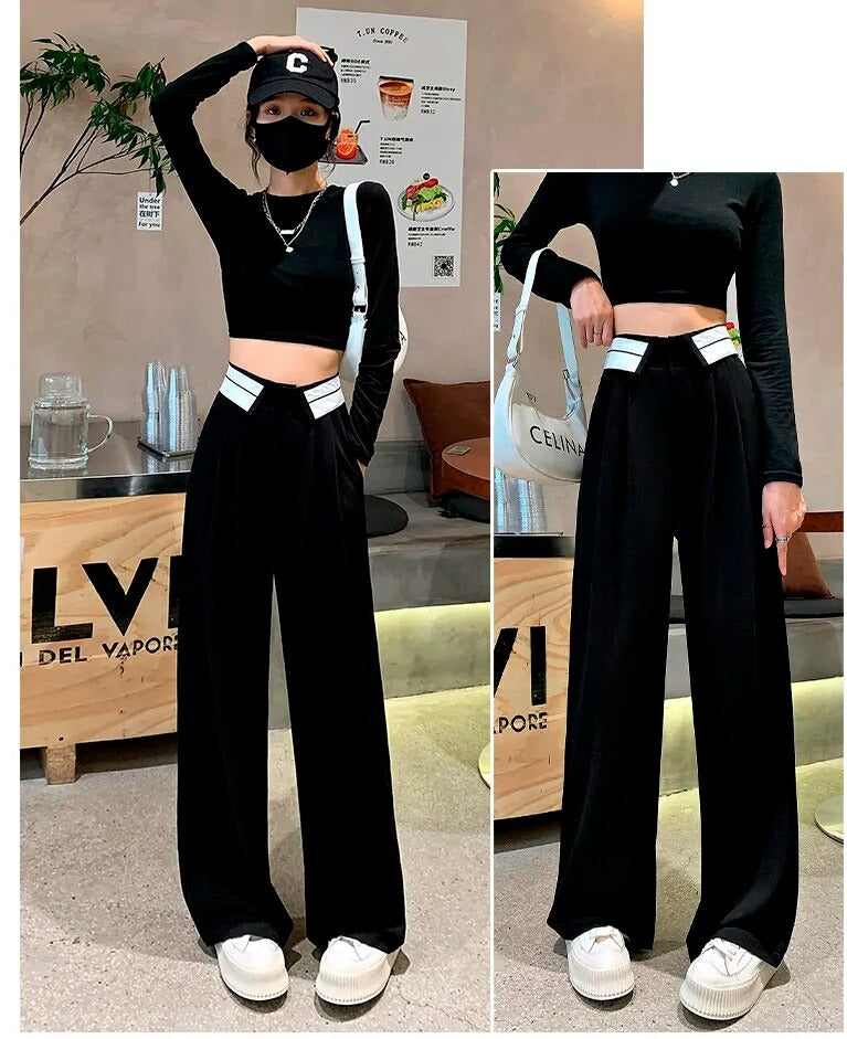 Seoul Chic Collared Belt Trousers