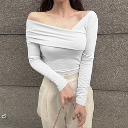 Seoul Style Overlapping Off Shoulder Top