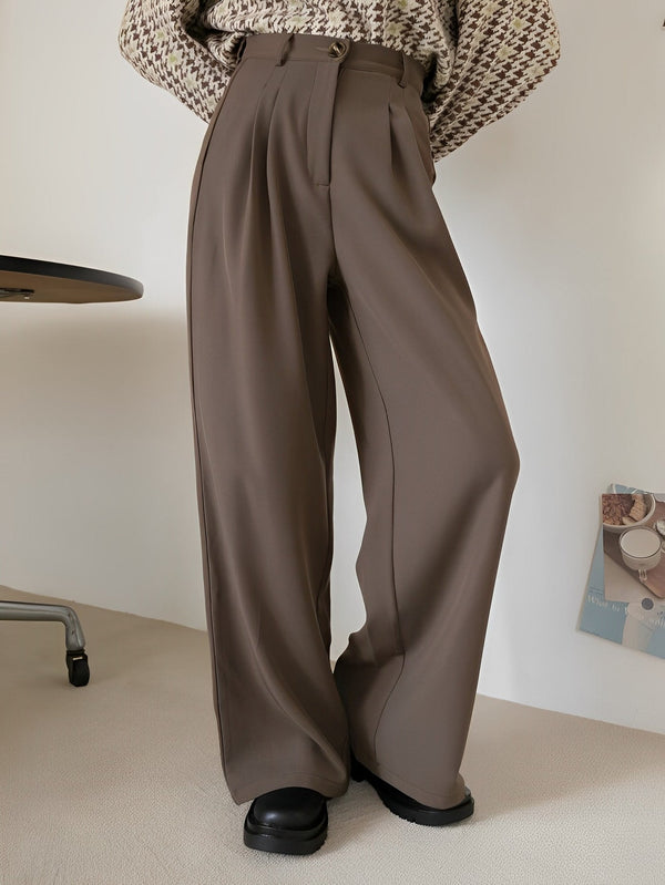 Cozy Caramel Korean Ease Trousers