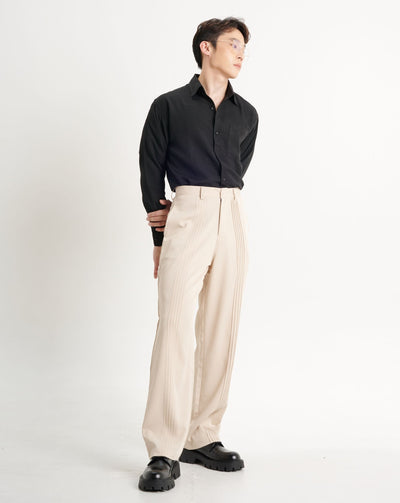 Sleek Pleated Baggy Trousers