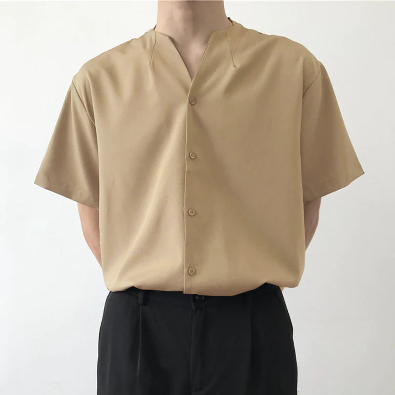 Korean Fusion Short Sleeves Shirt