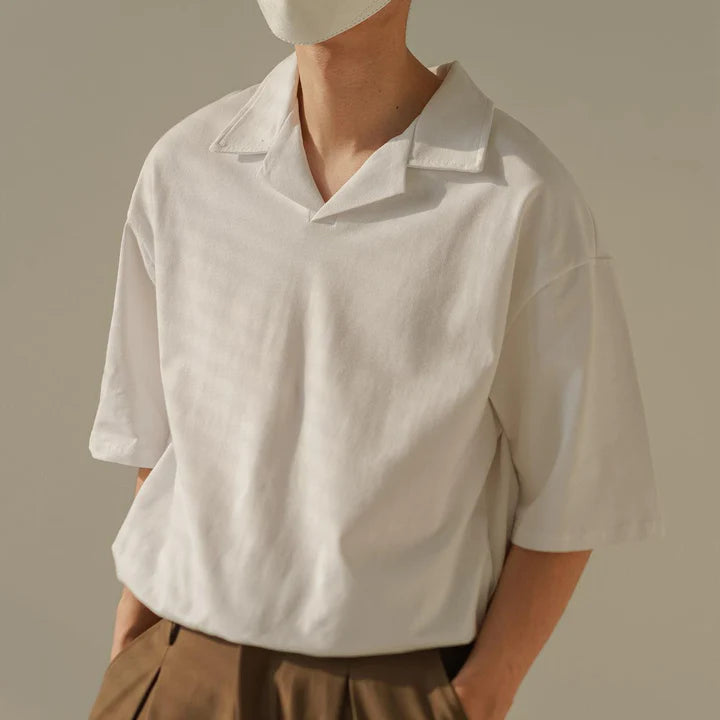 Modern Seoul Lapel T-Shirt